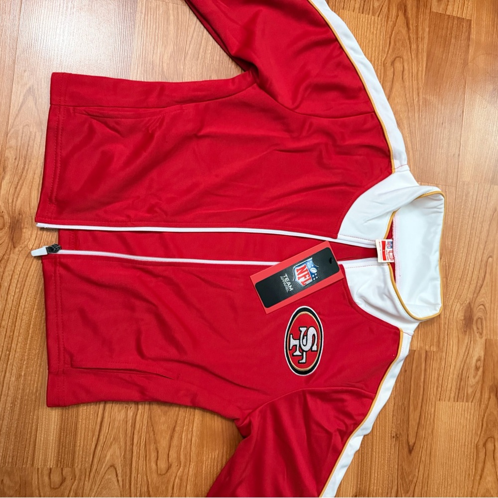NFL apparel Red and White Zip-Up Jacket